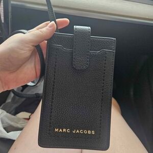 Marc Jacobs Black Leather Phone Holder